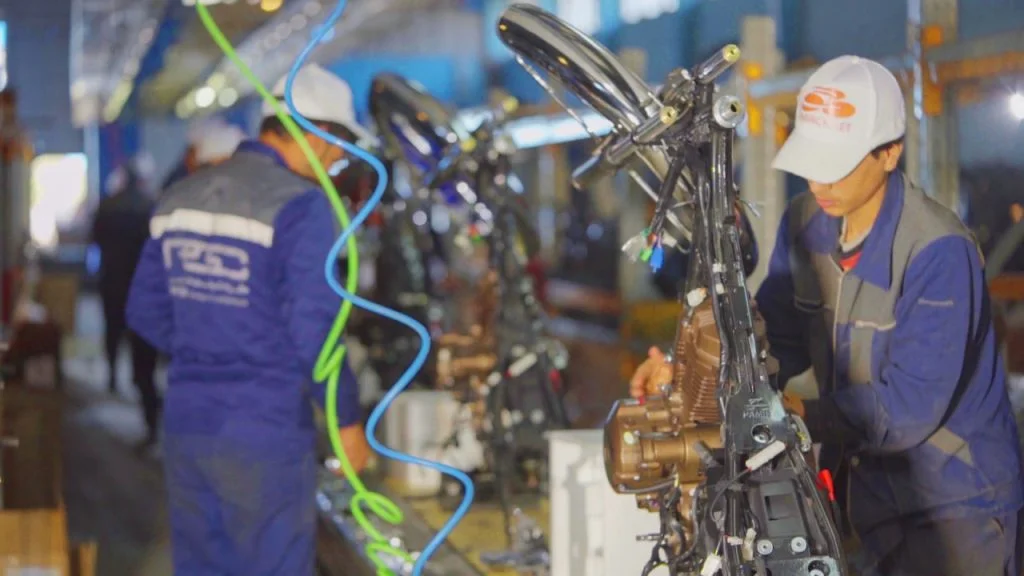Motorcycle production at Pamir